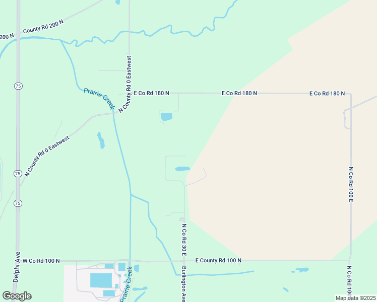map of restaurants, bars, coffee shops, grocery stores, and more near 1496 North Co Road 30 East in Frankfort