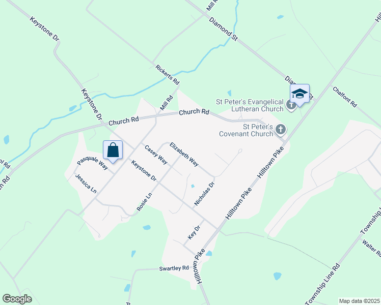 map of restaurants, bars, coffee shops, grocery stores, and more near 414 Elizabeth Way in Hatfield