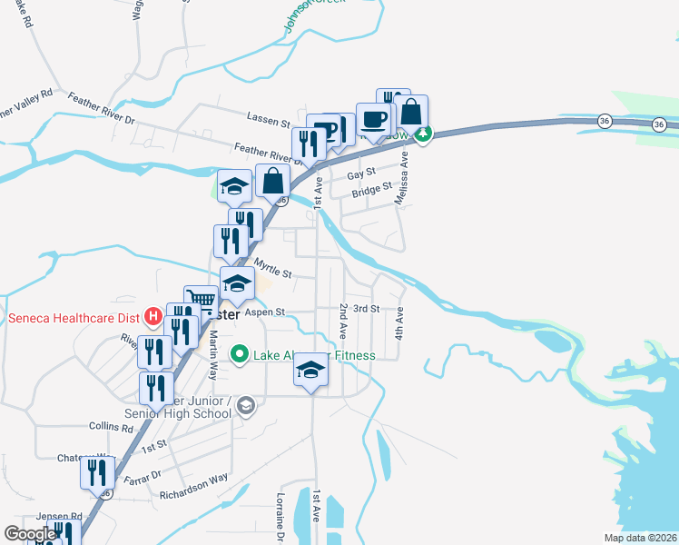 map of restaurants, bars, coffee shops, grocery stores, and more near 400-498 Riverside Avenue in Chester
