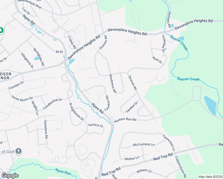 map of restaurants, bars, coffee shops, grocery stores, and more near 6535 Windmere Road in Harrisburg