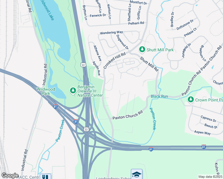 map of restaurants, bars, coffee shops, grocery stores, and more near 3237 Vesta Lane in Harrisburg