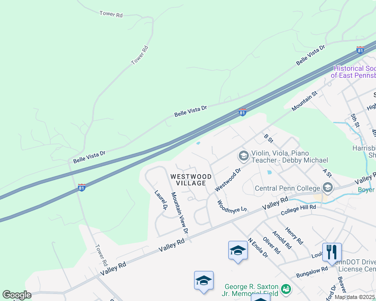 map of restaurants, bars, coffee shops, grocery stores, and more near 53 Crooked Drive in Enola