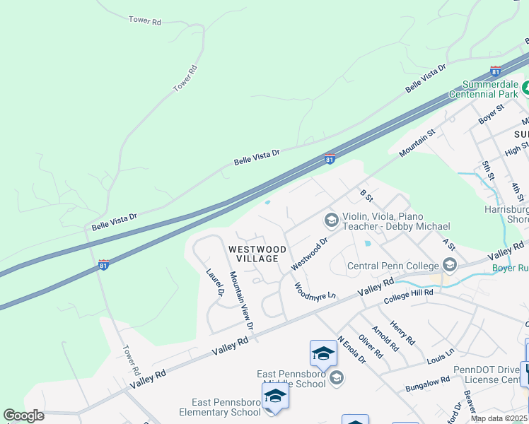 map of restaurants, bars, coffee shops, grocery stores, and more near 69 Crooked Drive in Enola
