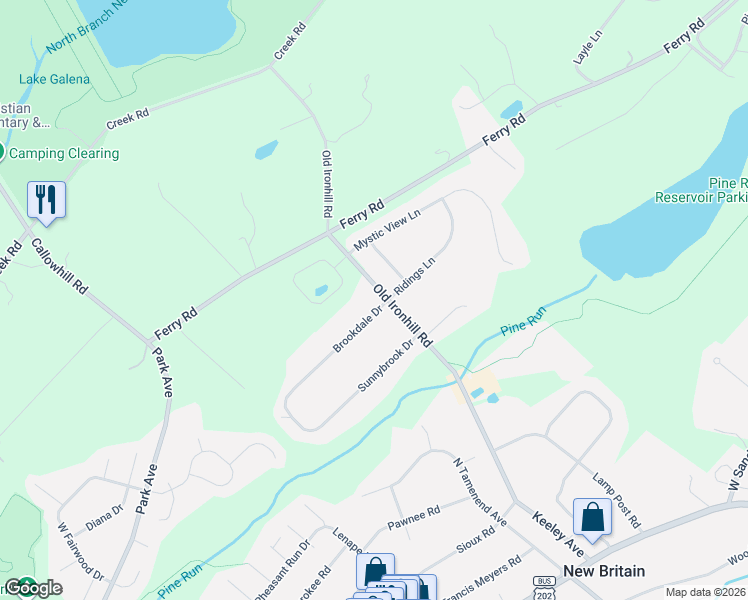 map of restaurants, bars, coffee shops, grocery stores, and more near 1 Brookdale Drive in Doylestown