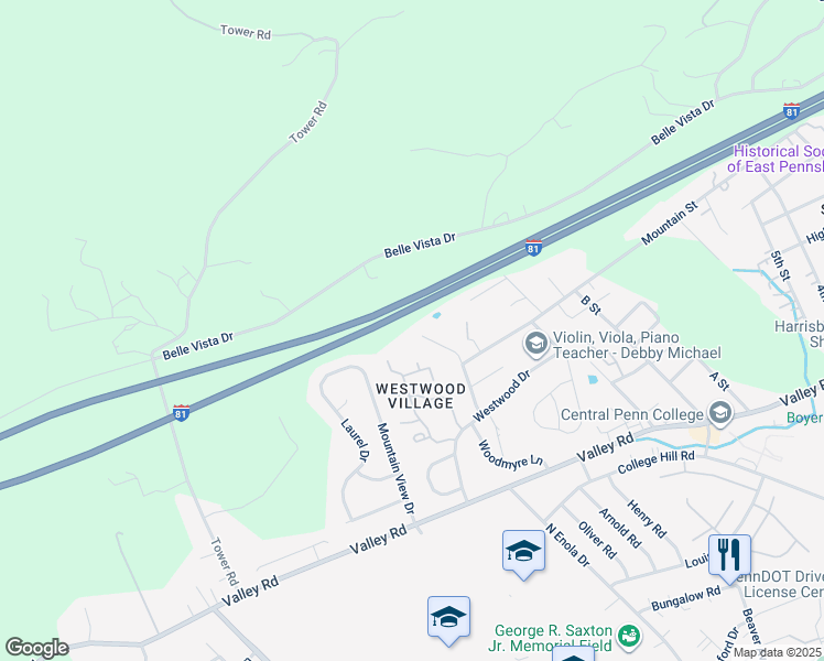 map of restaurants, bars, coffee shops, grocery stores, and more near 53 Crooked Drive in Enola