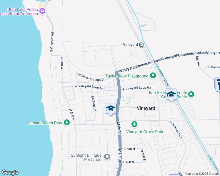 map of restaurants, bars, coffee shops, grocery stores, and more near 27 West Seasons Drive in Vineyard