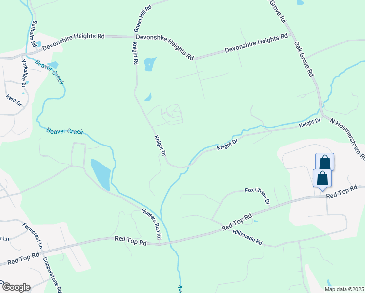map of restaurants, bars, coffee shops, grocery stores, and more near 717 Knight Drive in Harrisburg