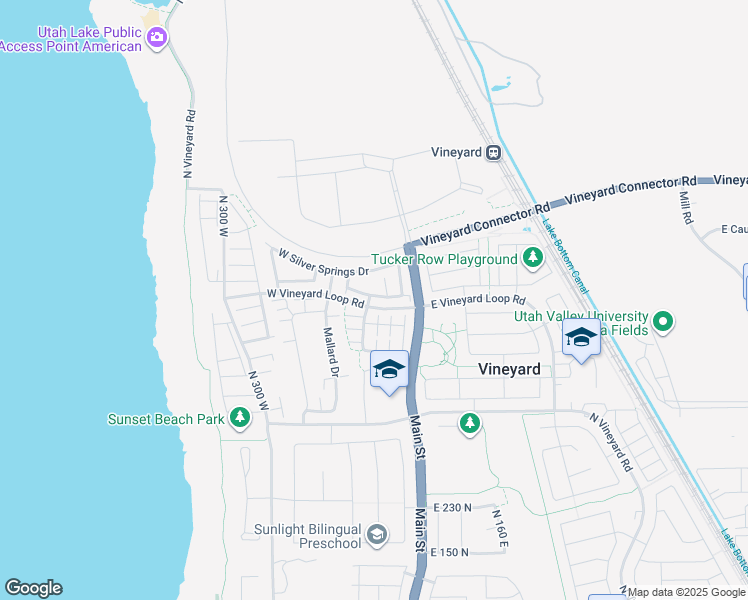 map of restaurants, bars, coffee shops, grocery stores, and more near 73 West Seasons Drive in Vineyard