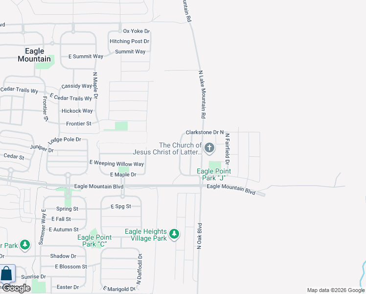 map of restaurants, bars, coffee shops, grocery stores, and more near 4182 North Sleeping Hollow Drive in Eagle Mountain