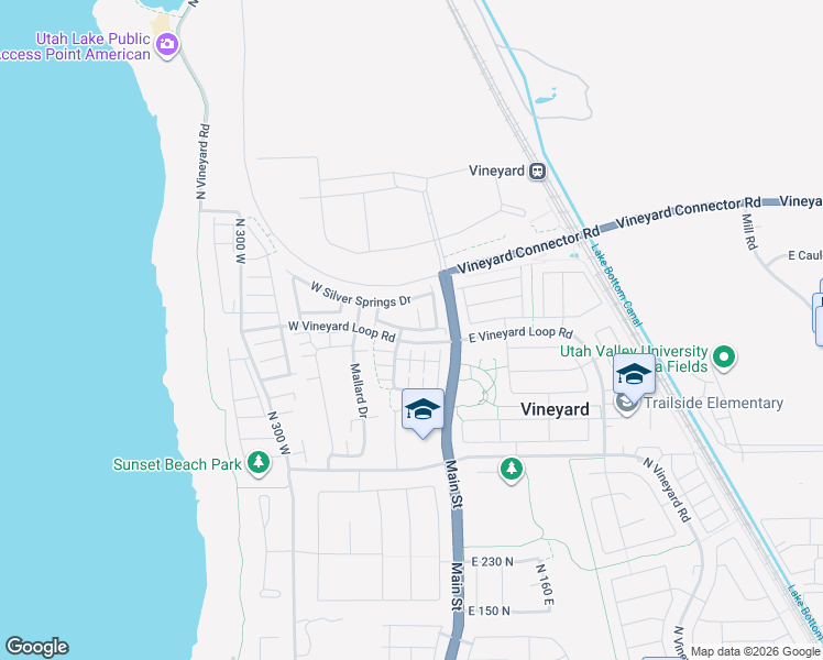 map of restaurants, bars, coffee shops, grocery stores, and more near West Seasons Drive in Vineyard