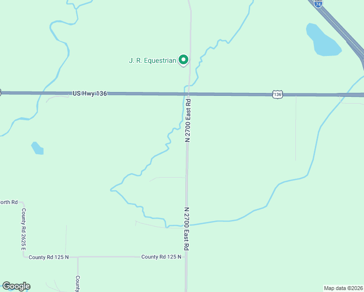 map of restaurants, bars, coffee shops, grocery stores, and more near 1750 North 2700 East Road in Le Roy