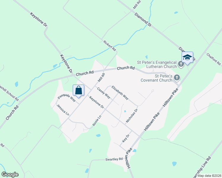 map of restaurants, bars, coffee shops, grocery stores, and more near 405 Elizabeth Way in Hatfield