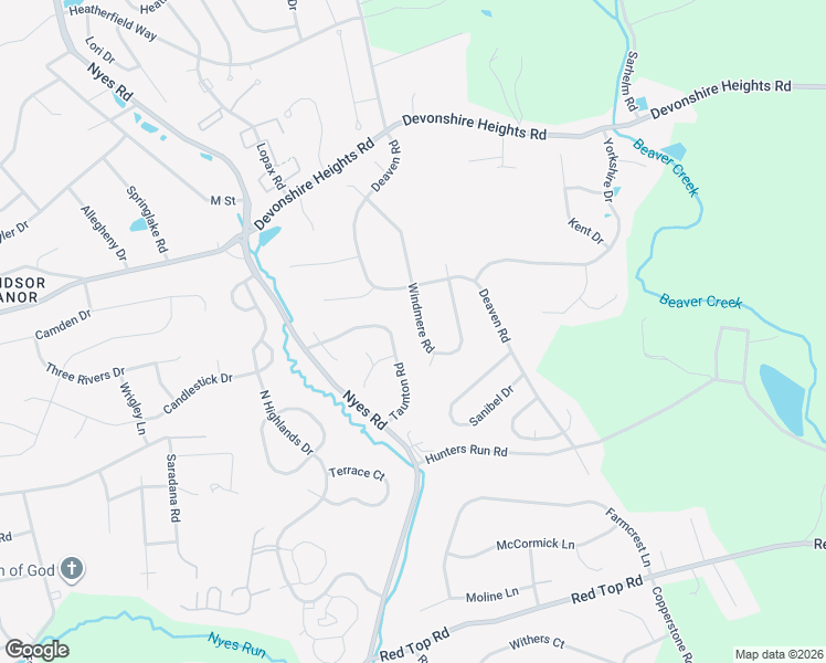 map of restaurants, bars, coffee shops, grocery stores, and more near 6535 Windmere Rd in Harrisburg