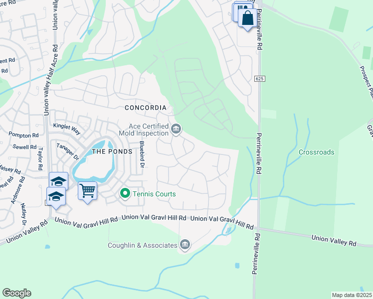 map of restaurants, bars, coffee shops, grocery stores, and more near 10B Franklin Pierce Drive in Monroe Township