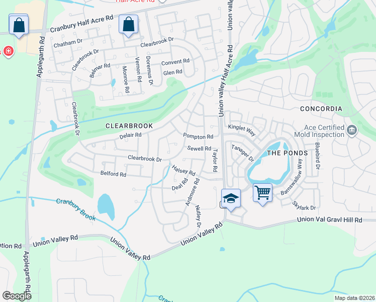 map of restaurants, bars, coffee shops, grocery stores, and more near 821A Rigens Place in Monroe Township
