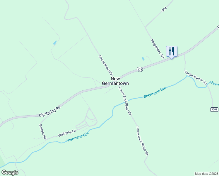 map of restaurants, bars, coffee shops, grocery stores, and more near 3390 Big Spring Road in Blain