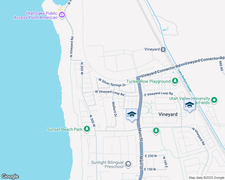 map of restaurants, bars, coffee shops, grocery stores, and more near 623 North Preserve Drive in Vineyard