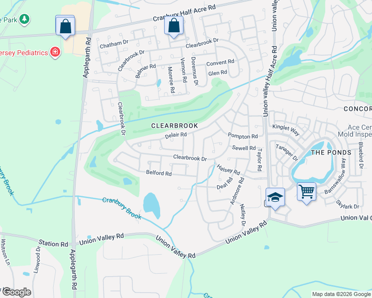 map of restaurants, bars, coffee shops, grocery stores, and more near 487A Grandin Road in Monroe Township