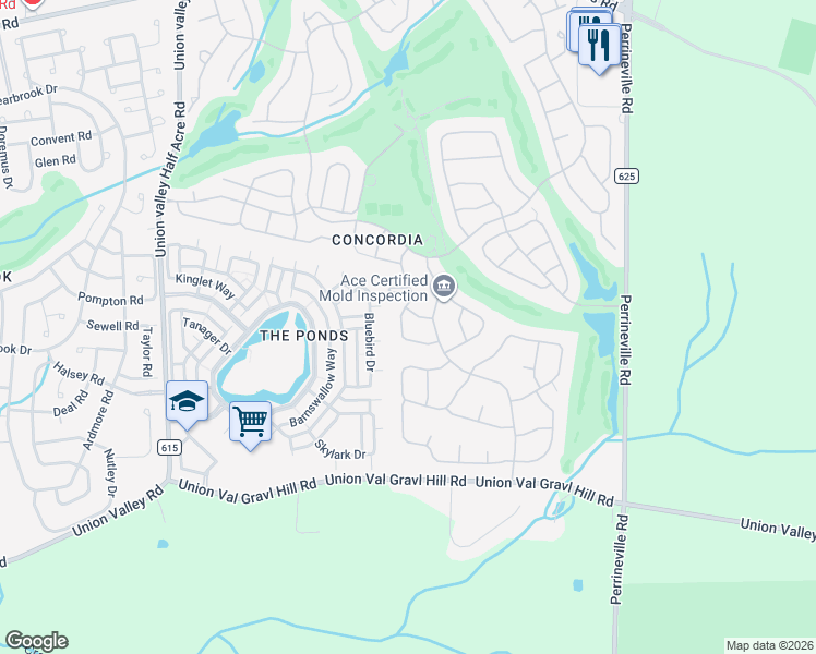 map of restaurants, bars, coffee shops, grocery stores, and more near 21B John Hancock Drive in Monroe Township