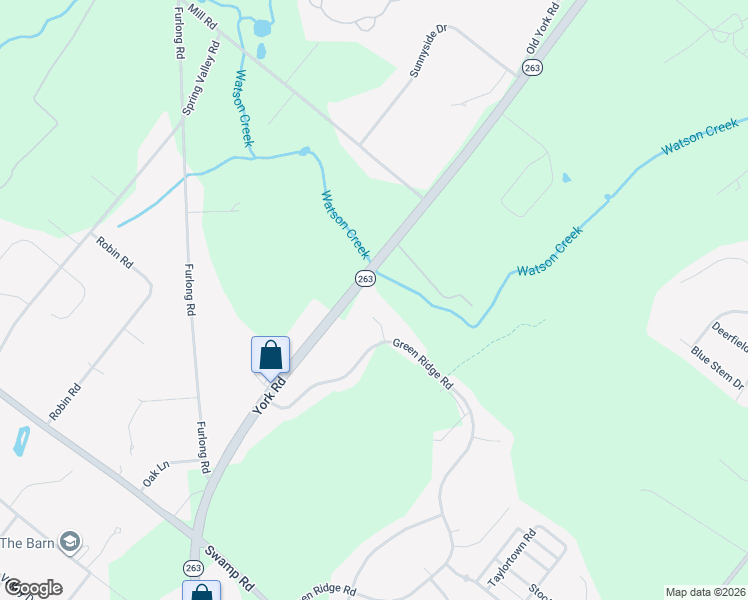 map of restaurants, bars, coffee shops, grocery stores, and more near 2479 Wheatfield Lane in Furlong
