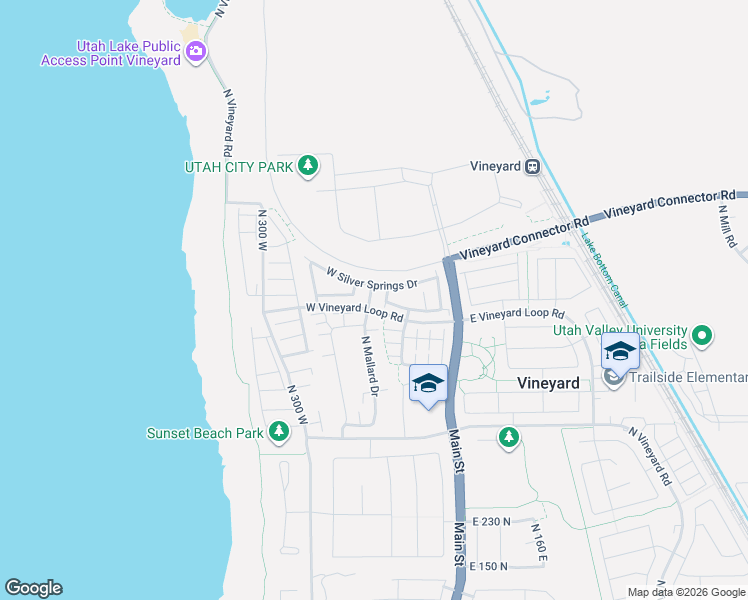 map of restaurants, bars, coffee shops, grocery stores, and more near 623 North Preserve Drive in Vineyard