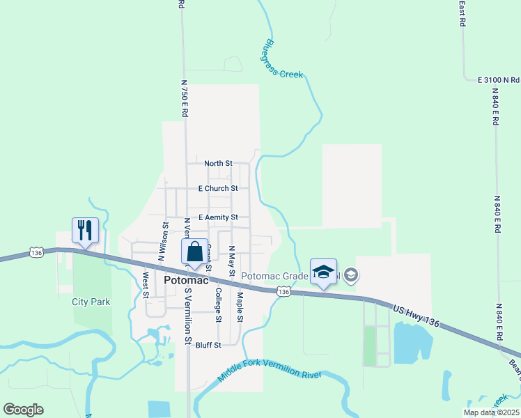 map of restaurants, bars, coffee shops, grocery stores, and more near in Potomac