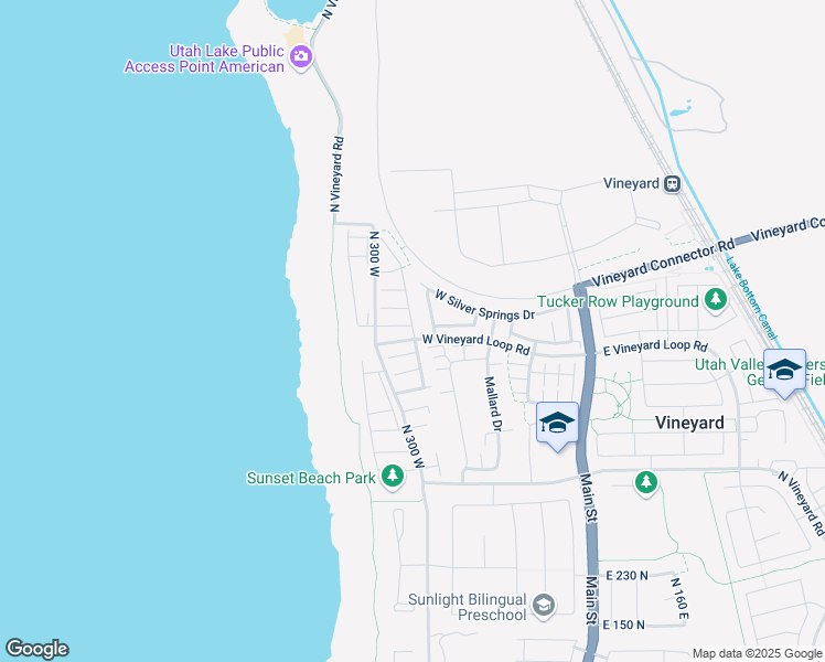 map of restaurants, bars, coffee shops, grocery stores, and more near 780 N 260 W in Vineyard