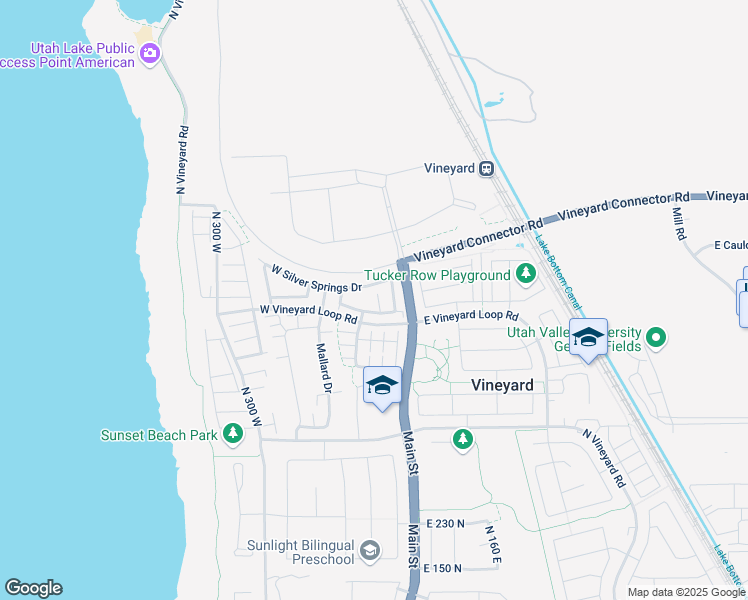 map of restaurants, bars, coffee shops, grocery stores, and more near 633 North Sun Peak Drive in Orem