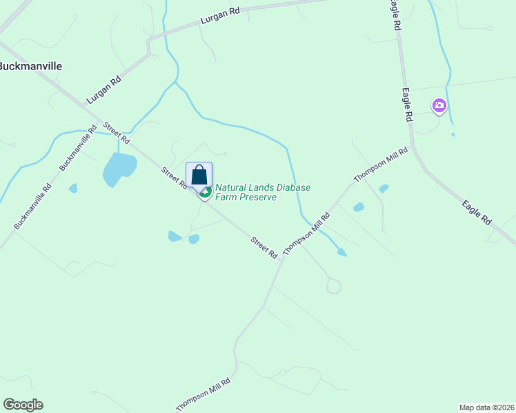 map of restaurants, bars, coffee shops, grocery stores, and more near 48 Street Road in New Hope