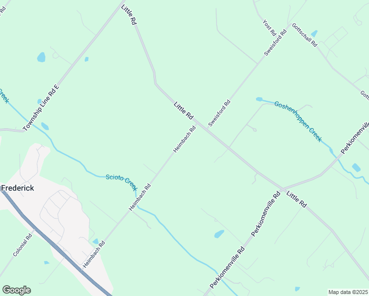 map of restaurants, bars, coffee shops, grocery stores, and more near 904 Heimbach Road in Perkiomenville