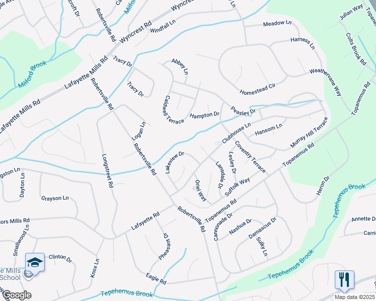 map of restaurants, bars, coffee shops, grocery stores, and more near 51 Lakeview Drive in Marlboro