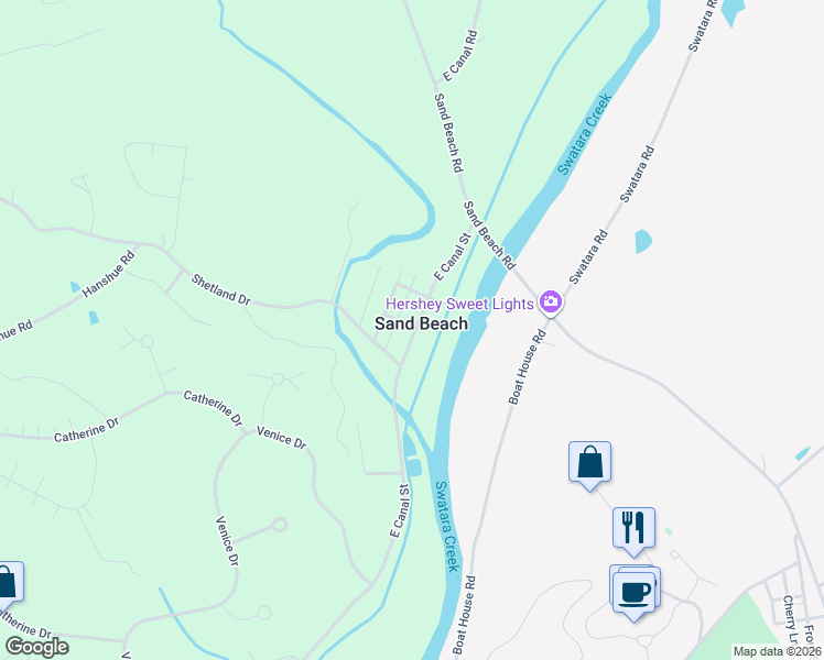 map of restaurants, bars, coffee shops, grocery stores, and more near in Sand Beach