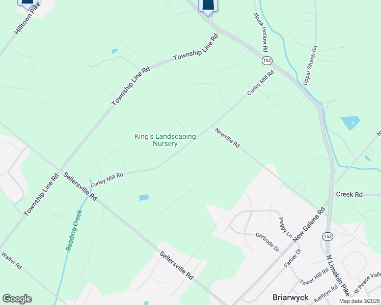 map of restaurants, bars, coffee shops, grocery stores, and more near 101 Curley Mill Road in Chalfont