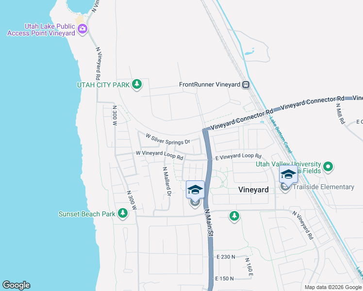 map of restaurants, bars, coffee shops, grocery stores, and more near 97 West Seasons Drive in Vineyard