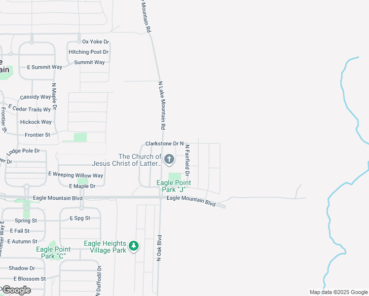 map of restaurants, bars, coffee shops, grocery stores, and more near 4227 North Fairfield Drive in Eagle Mountain