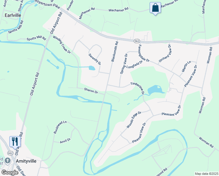 map of restaurants, bars, coffee shops, grocery stores, and more near 100 Timberline Drive in Douglassville