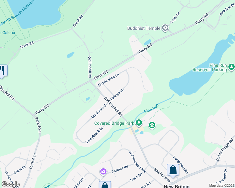 map of restaurants, bars, coffee shops, grocery stores, and more near 114 Ridings Lane in Doylestown
