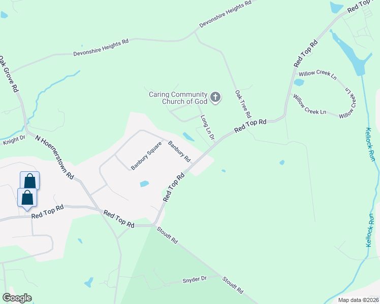map of restaurants, bars, coffee shops, grocery stores, and more near 2 Banbury Road in Hummelstown