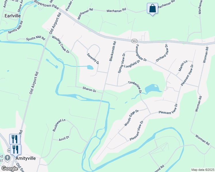 map of restaurants, bars, coffee shops, grocery stores, and more near 100 Timberline Drive in Douglassville