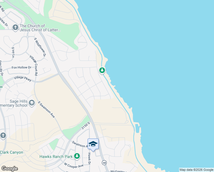 map of restaurants, bars, coffee shops, grocery stores, and more near 2944 South Greenhead Drive in Saratoga Springs