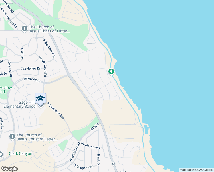 map of restaurants, bars, coffee shops, grocery stores, and more near 2948 South Puddle Lane in Saratoga Springs