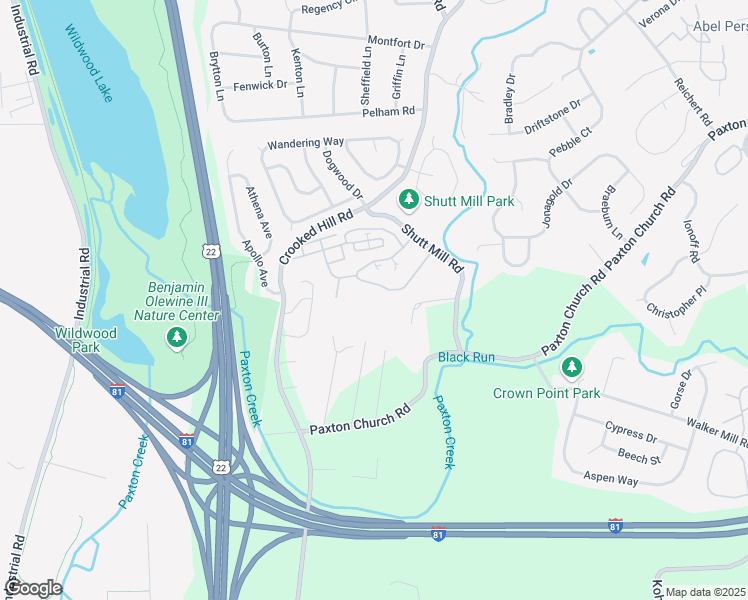 map of restaurants, bars, coffee shops, grocery stores, and more near 1508 High Pointe Drive in Harrisburg