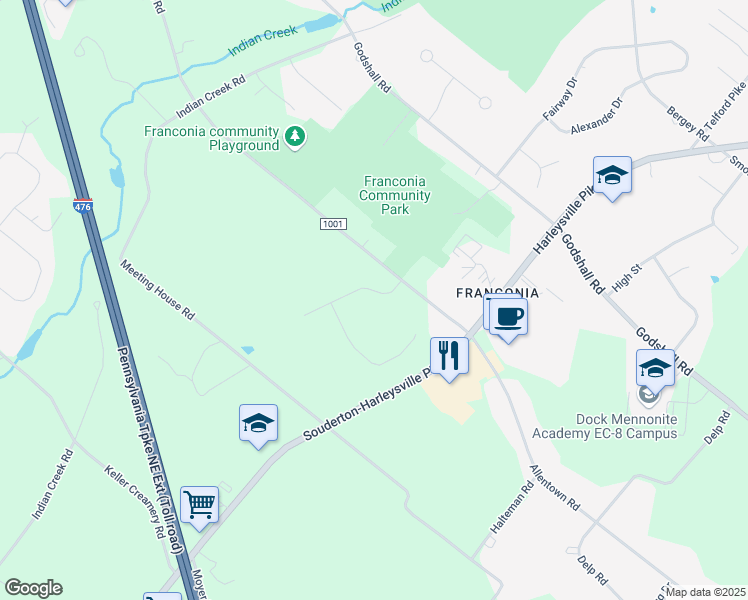 map of restaurants, bars, coffee shops, grocery stores, and more near 604 Harvest Drive in Telford