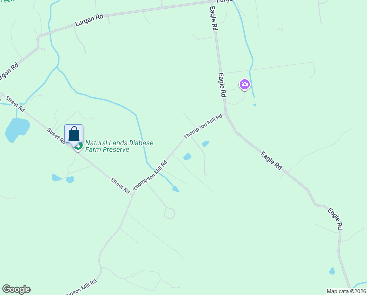 map of restaurants, bars, coffee shops, grocery stores, and more near 364 Thompson Mill Road in New Hope