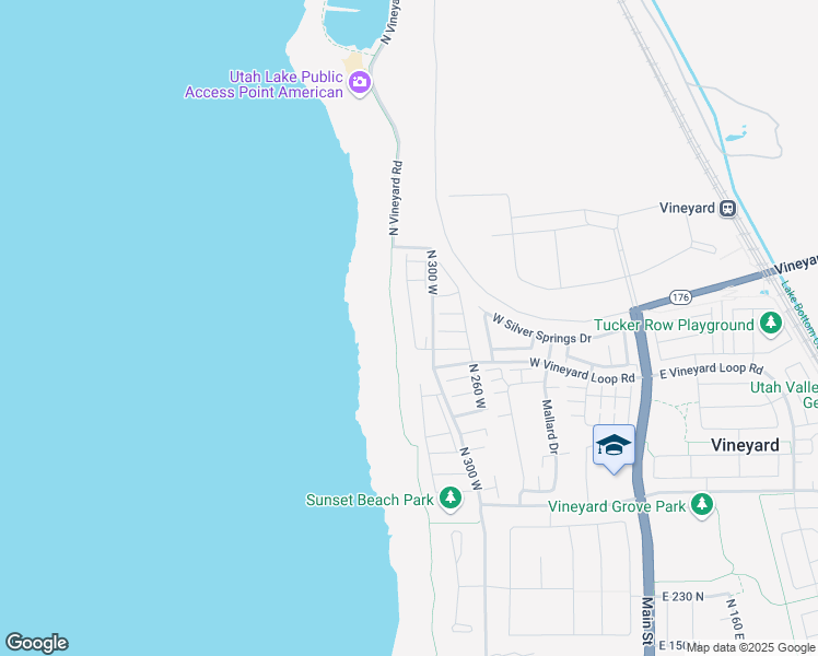 map of restaurants, bars, coffee shops, grocery stores, and more near 685 North 380 West in Orem