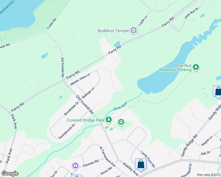 map of restaurants, bars, coffee shops, grocery stores, and more near 52 Mystic View Lane in Doylestown