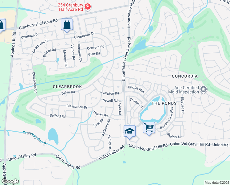 map of restaurants, bars, coffee shops, grocery stores, and more near 795B Sparta Road in Monroe Township