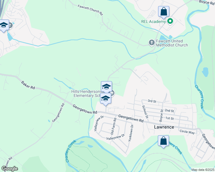map of restaurants, bars, coffee shops, grocery stores, and more near 50 Mayview Road in Canonsburg