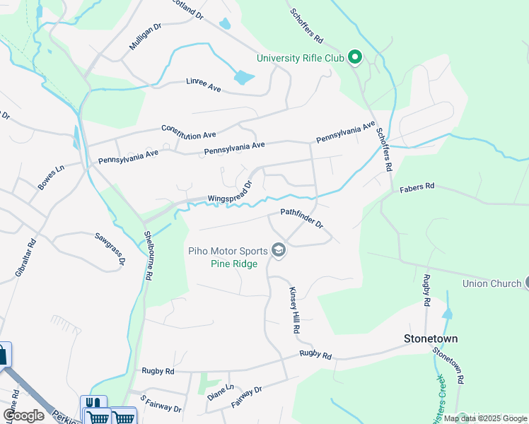 map of restaurants, bars, coffee shops, grocery stores, and more near 289 Pathfinder Drive in Birdsboro