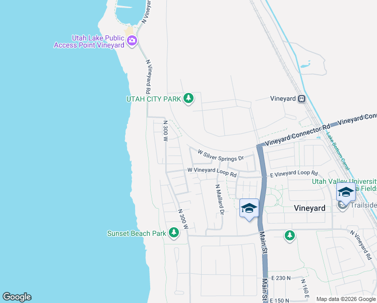 map of restaurants, bars, coffee shops, grocery stores, and more near 688 N 260 W in Vineyard